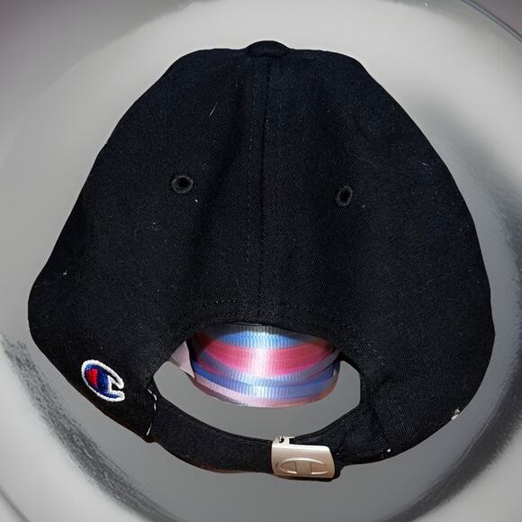 Women Champion Brand Strapback Adjustable Hat Cap Baseball Casual Sports Black - Picture 4 of 6